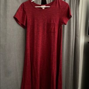 LuLaRoe dark red Carly, size XXS.